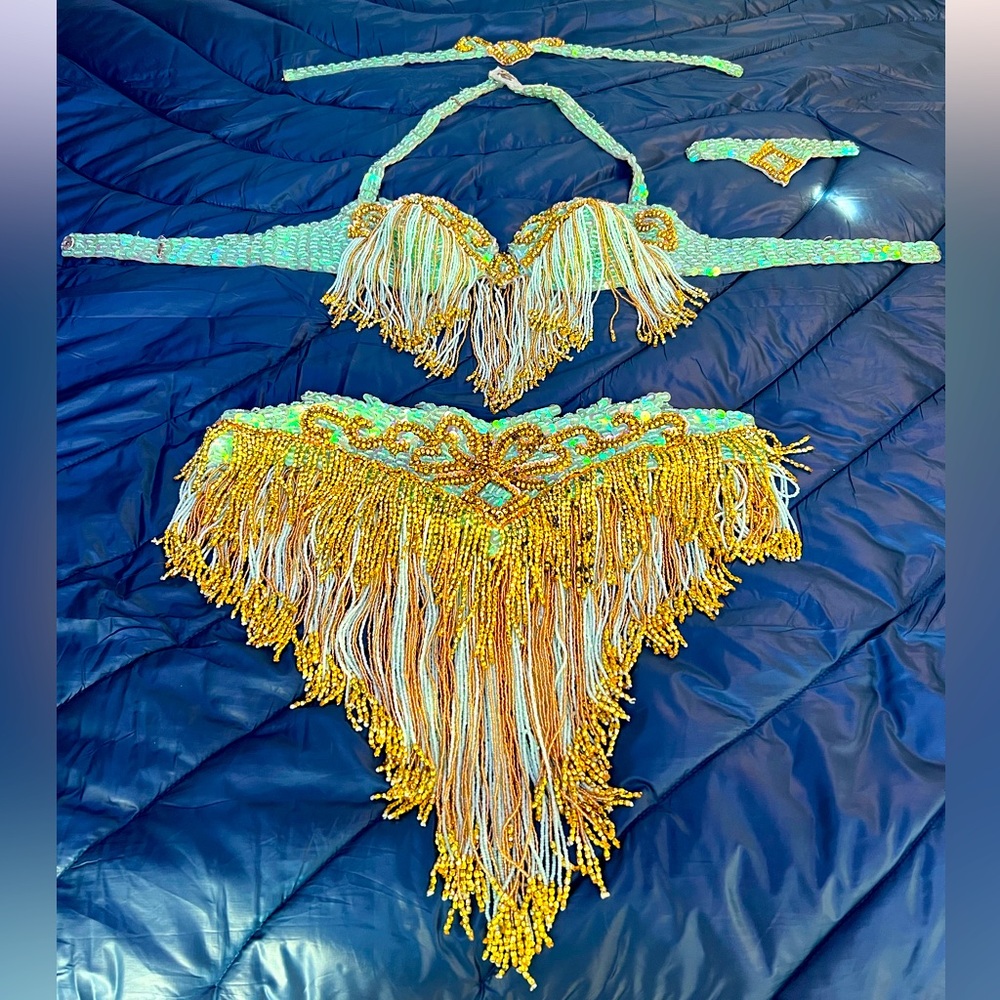 Gold & Green Carnaval Costume